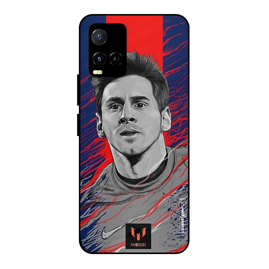 Messi For FCB Metal Back Case for Vivo Y33s
