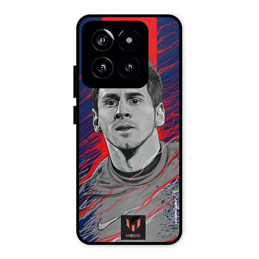 Messi For FCB Metal Back Case for Xiaomi 14