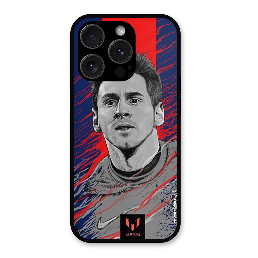 Messi For FCB Metal Back Case for iPhone 15 Pro