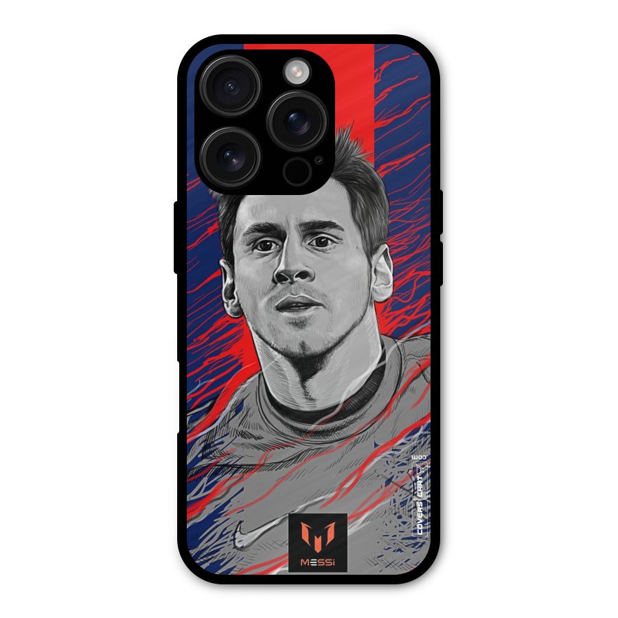 Messi For FCB Metal Back Case for iPhone 16 Pro