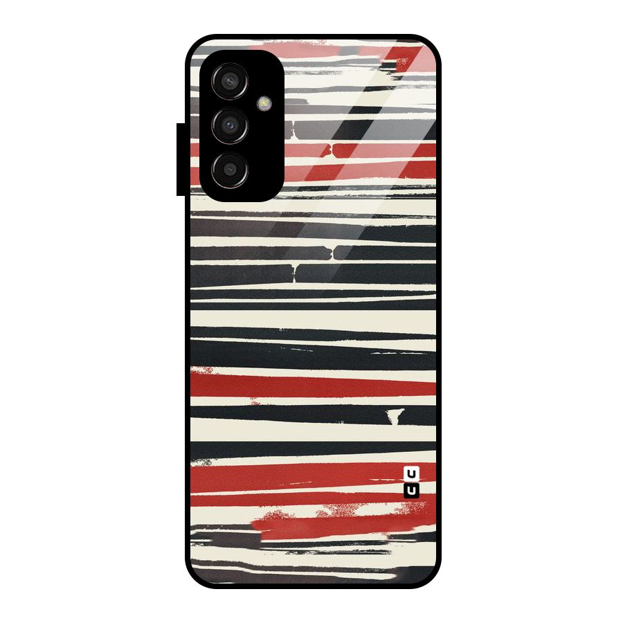 Messy Vintage Stripes Glass Back Case for Galaxy F13