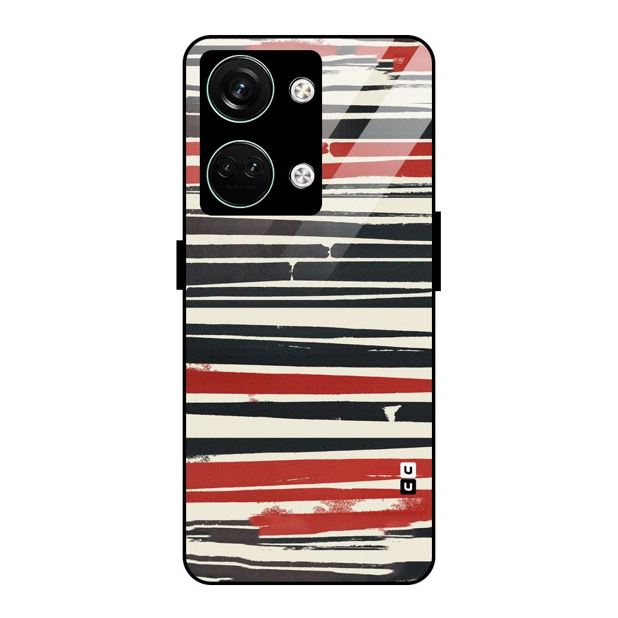 Messy Vintage Stripes Glass Back Case for Oneplus Nord 3