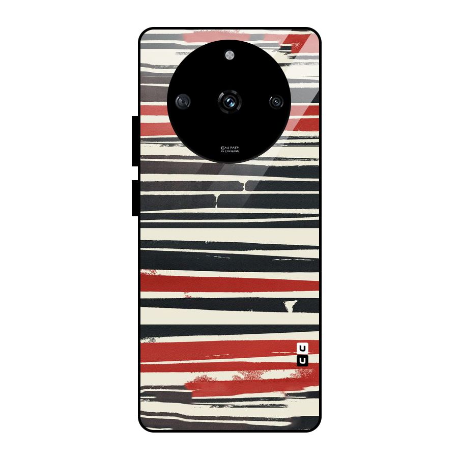 Messy Vintage Stripes Glass Back Case for Realme Narzo 60 5G