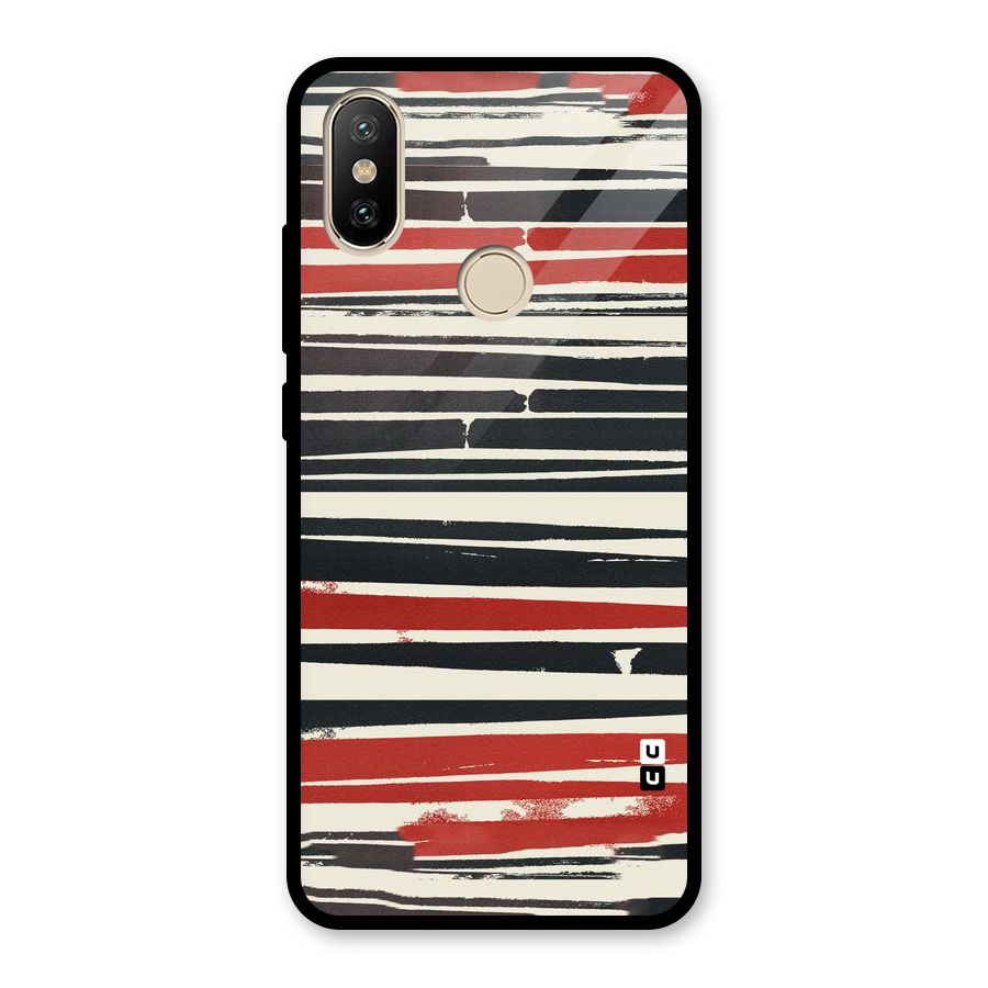 Messy Vintage Stripes Glass Back Case for Redmi A2