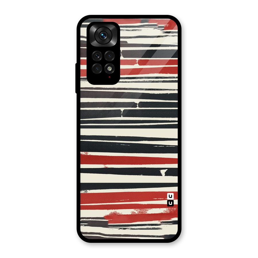 Messy Vintage Stripes Glass Back Case for Redmi Note 11S