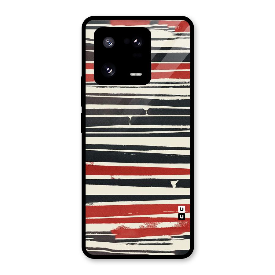 Messy Vintage Stripes Glass Back Case for Xiaomi 13 Pro
