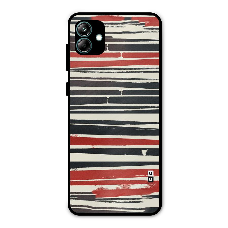 Messy Vintage Stripes Metal Back Case for Galaxy A04