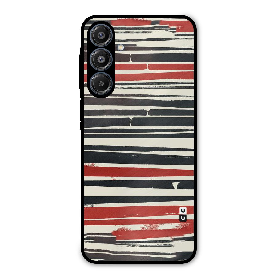 Messy Vintage Stripes Metal Back Case for Galaxy A16 5G