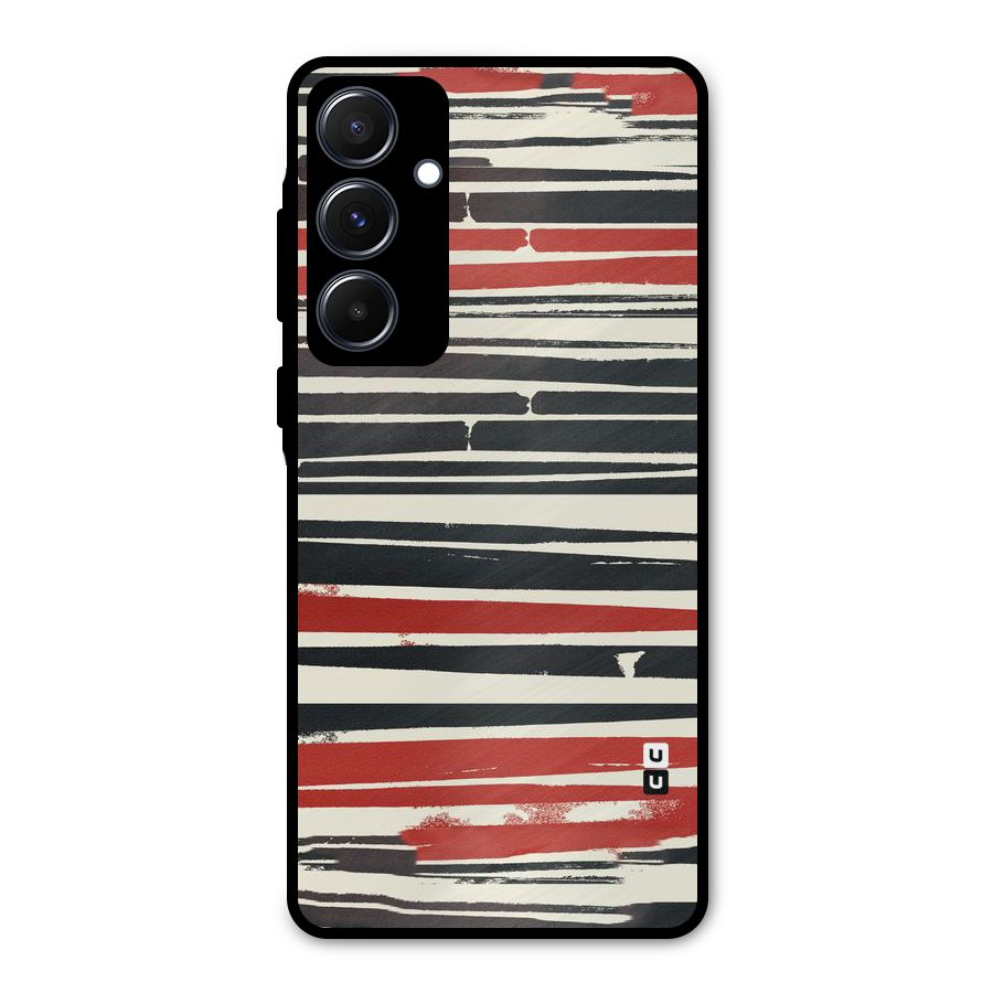Messy Vintage Stripes Metal Back Case for Galaxy A55