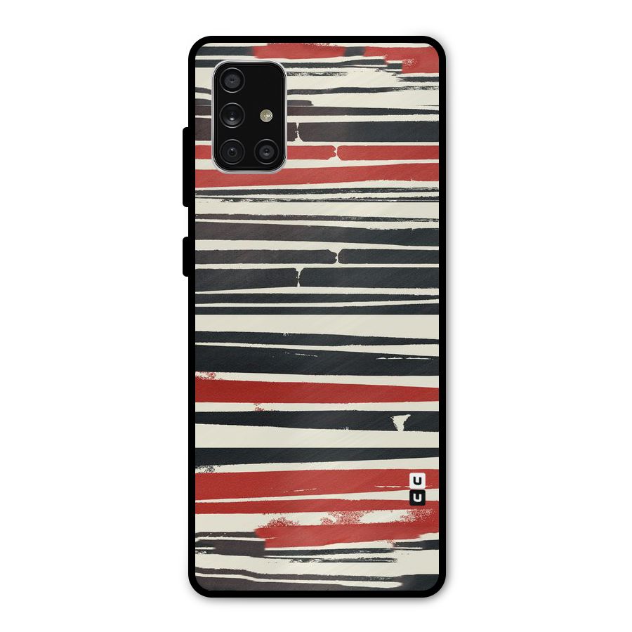 Messy Vintage Stripes Metal Back Case for Galaxy A71