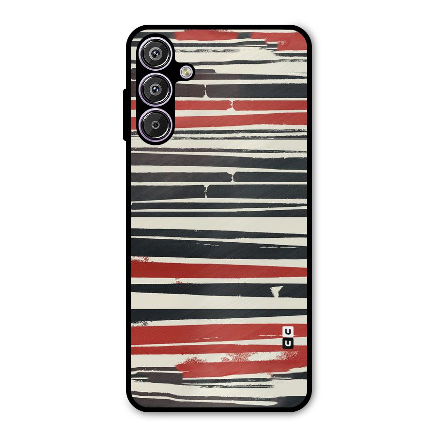 Messy Vintage Stripes Metal Back Case for Galaxy F15