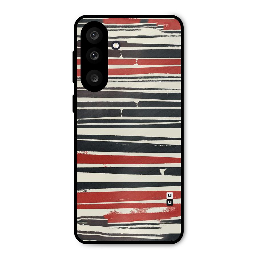 Messy Vintage Stripes Metal Back Case for Galaxy F56