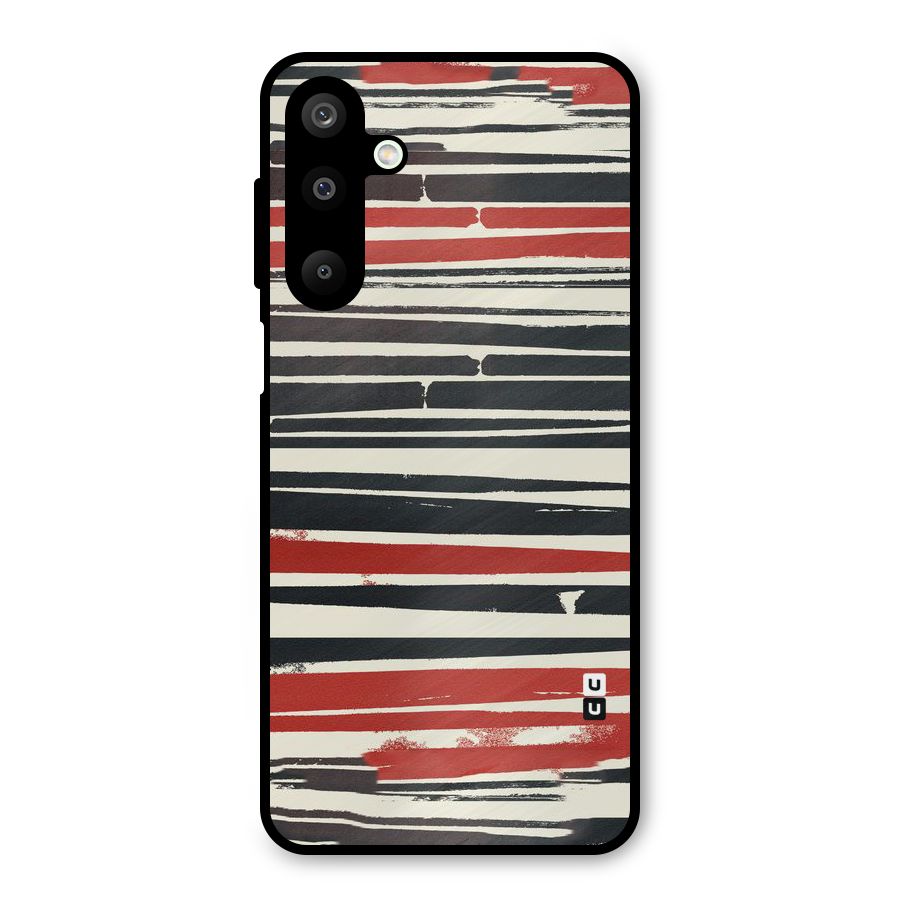Messy Vintage Stripes Metal Back Case for Galaxy M16