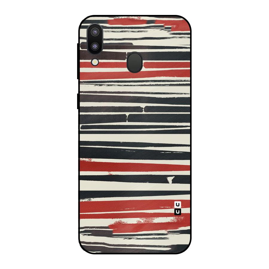 Messy Vintage Stripes Metal Back Case for Galaxy M20