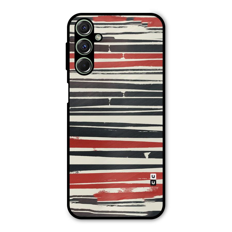 Messy Vintage Stripes Metal Back Case for Galaxy M34