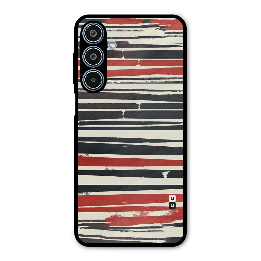 Messy Vintage Stripes Metal Back Case for Galaxy M35
