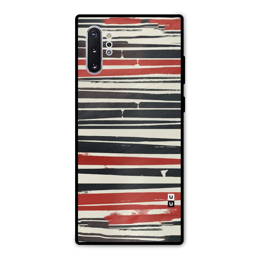 Messy Vintage Stripes Metal Back Case for Galaxy Note 10 Plus