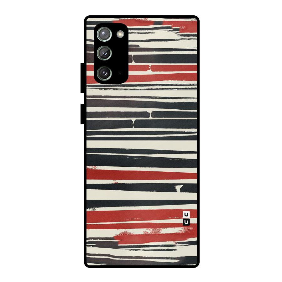 Messy Vintage Stripes Metal Back Case for Galaxy Note 20