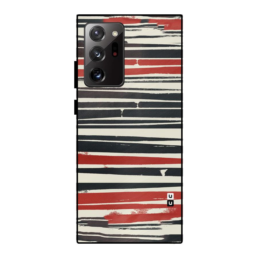 Messy Vintage Stripes Metal Back Case for Galaxy Note 20 Ultra