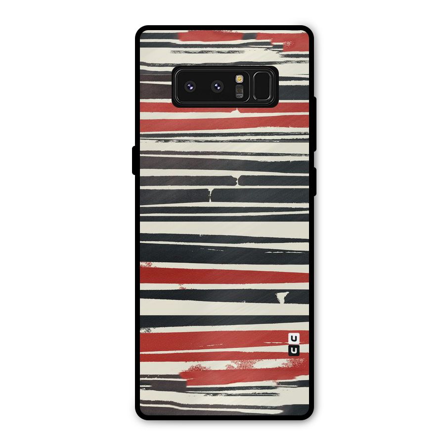Messy Vintage Stripes Metal Back Case for Galaxy Note 8