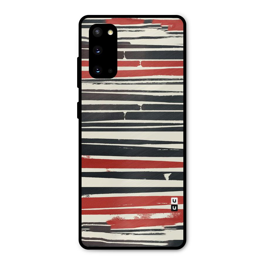 Messy Vintage Stripes Metal Back Case for Galaxy S20