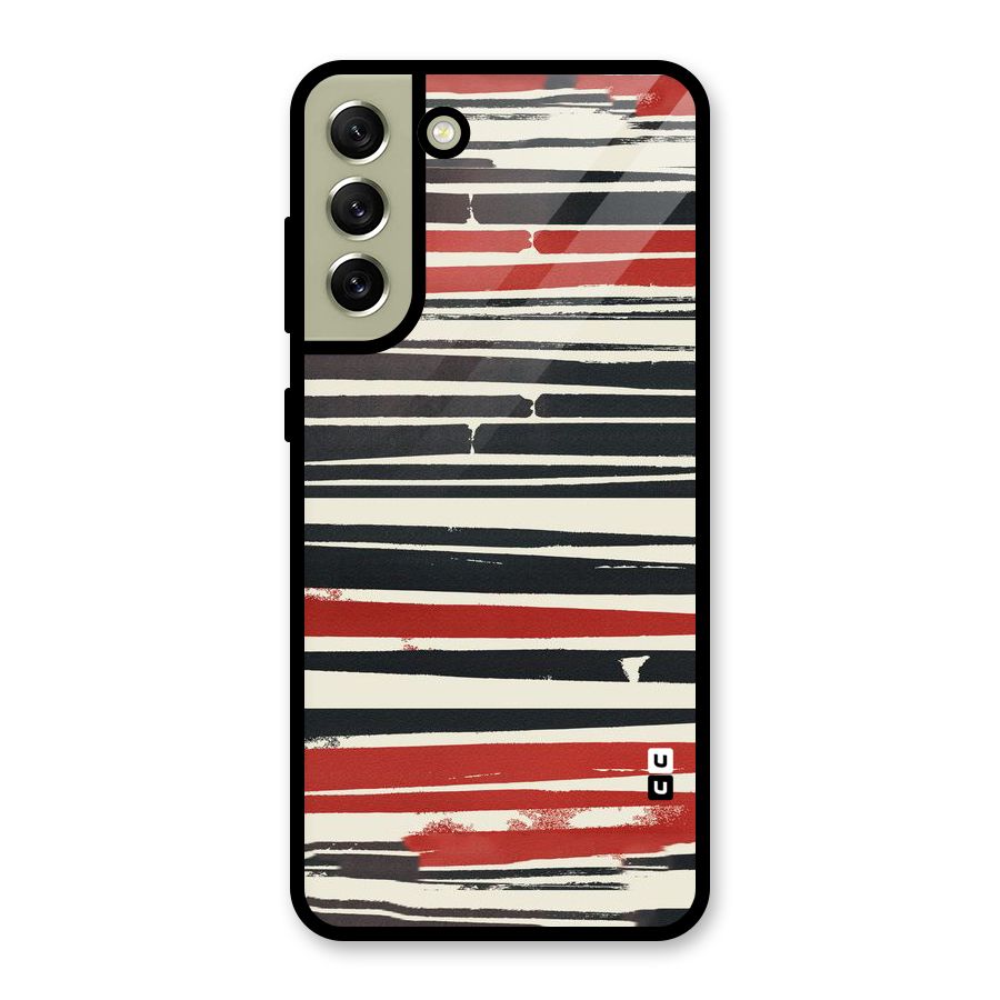 Messy Vintage Stripes Metal Back Case for Galaxy S21 FE 5G (2023)
