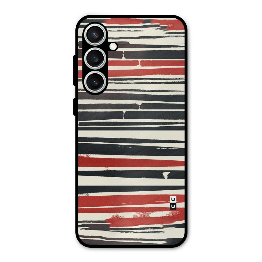 Messy Vintage Stripes Metal Back Case for Galaxy S23 FE