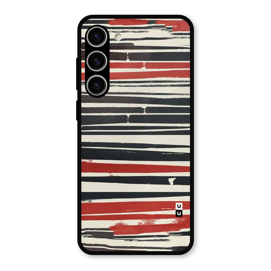Messy Vintage Stripes Metal Back Case for Galaxy S23 Plus