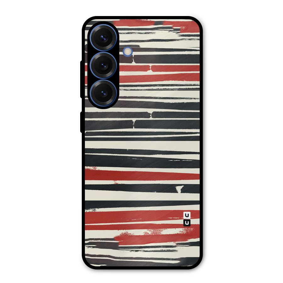 Messy Vintage Stripes Metal Back Case for Galaxy S25