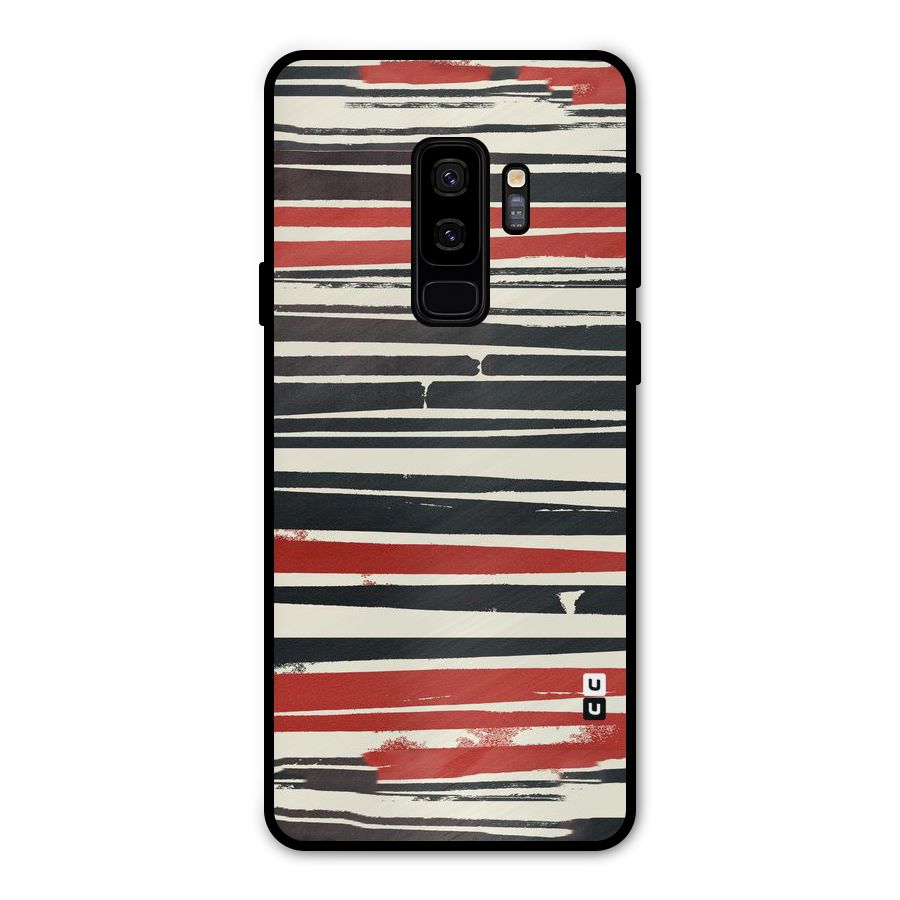 Messy Vintage Stripes Metal Back Case for Galaxy S9 Plus