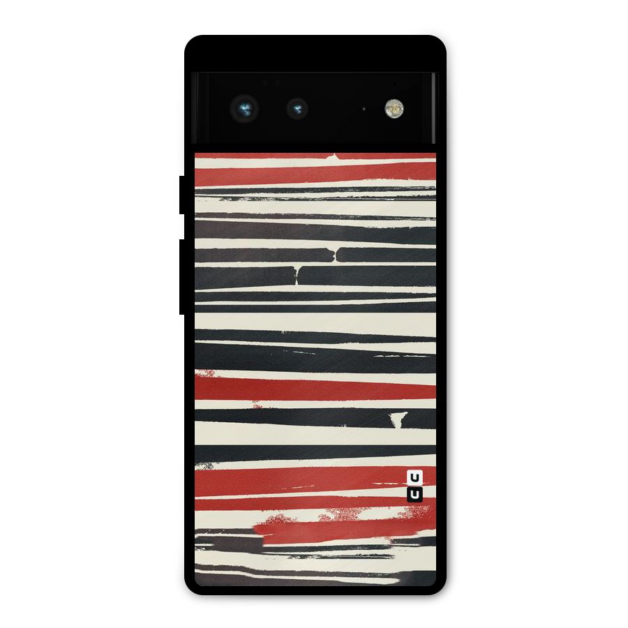 Messy Vintage Stripes Metal Back Case for Google Pixel 6