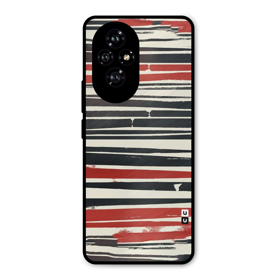 Messy Vintage Stripes Metal Back Case for Honor 200