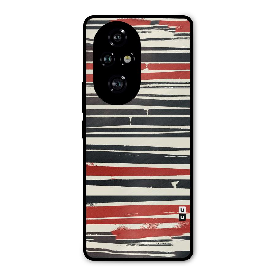 Messy Vintage Stripes Metal Back Case for Honor 200 Pro