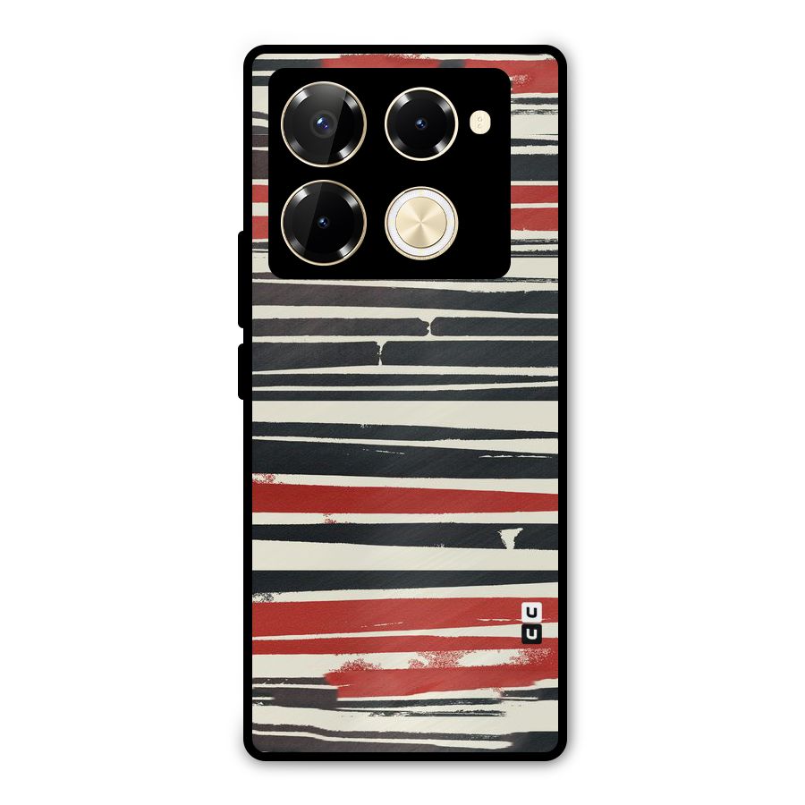 Messy Vintage Stripes Metal Back Case for Infinix Note 40 Pro