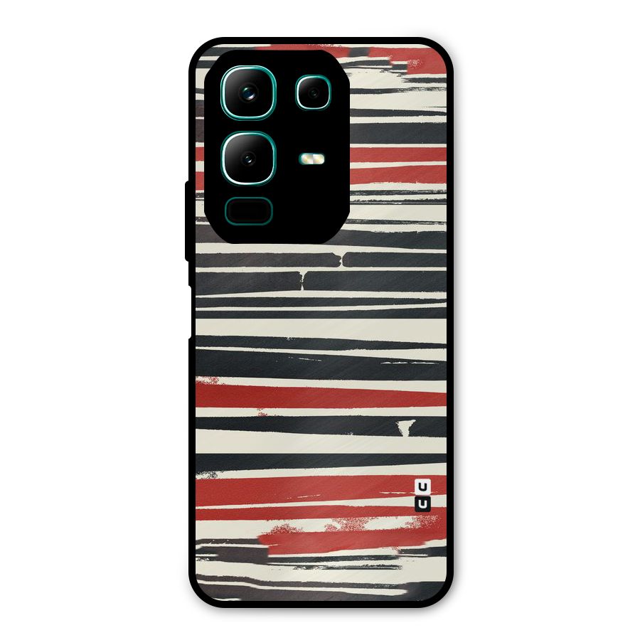 Messy Vintage Stripes Metal Back Case for Infinix Note 50x