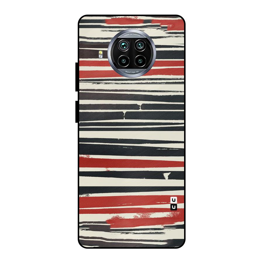Messy Vintage Stripes Metal Back Case for Mi 10i