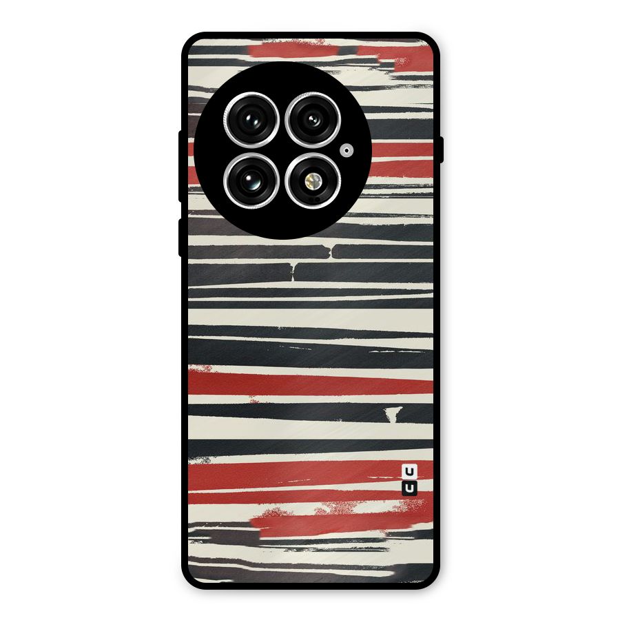 Messy Vintage Stripes Metal Back Case for OnePlus 13