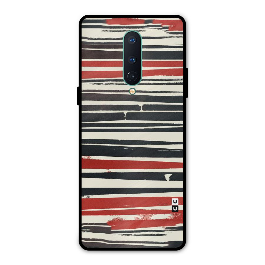 Messy Vintage Stripes Metal Back Case for OnePlus 8