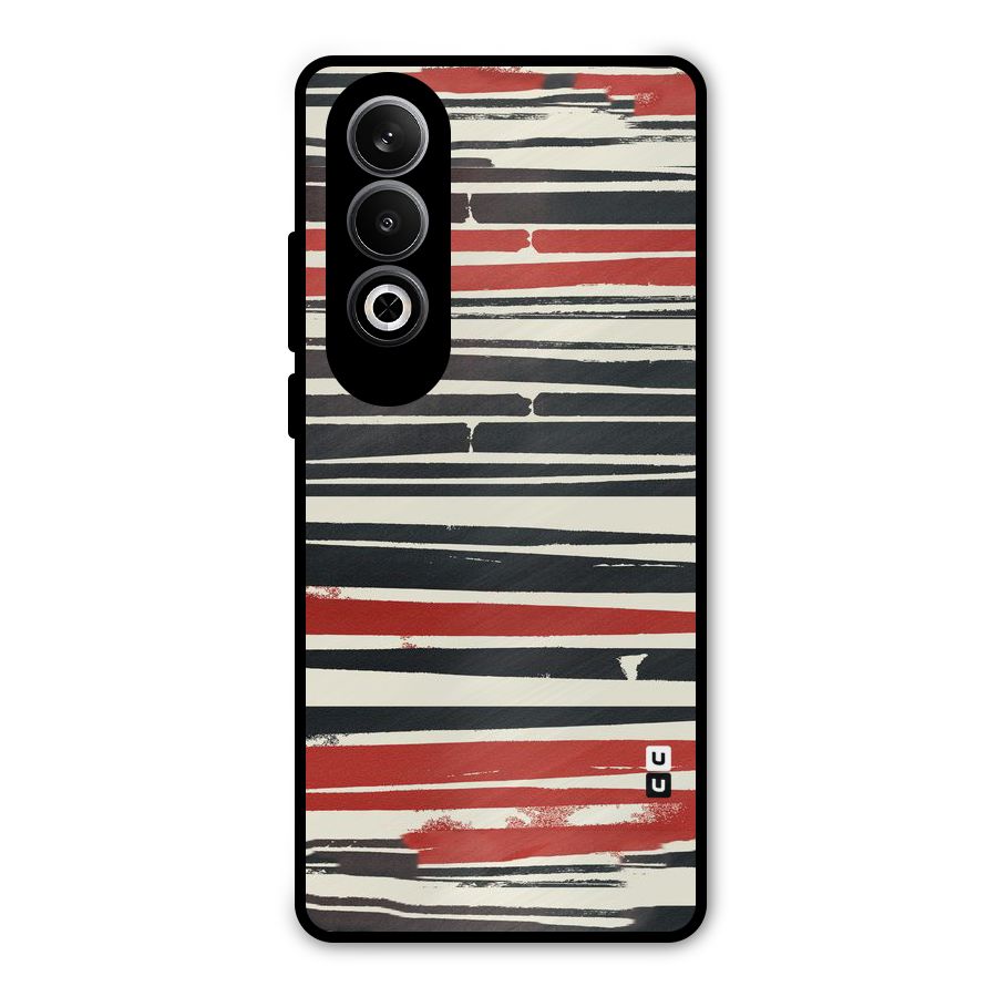 Messy Vintage Stripes Metal Back Case for OnePlus Nord CE4