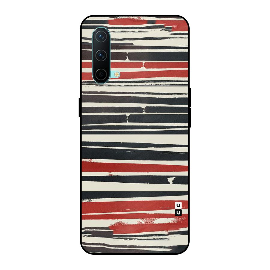 Messy Vintage Stripes Metal Back Case for OnePlus Nord CE 5G