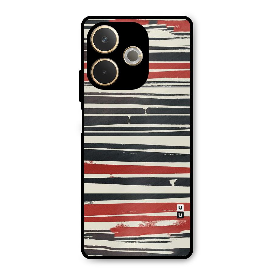 Messy Vintage Stripes Metal Back Case for Oppo A5 Pro