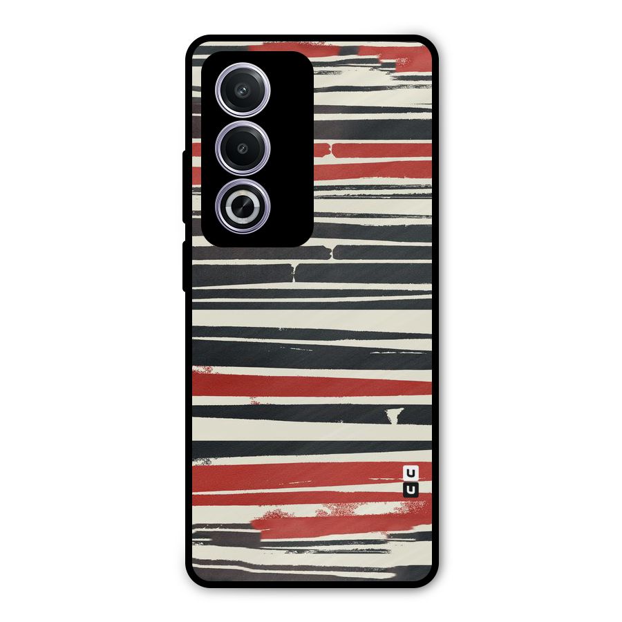 Messy Vintage Stripes Metal Back Case for Oppo K12x