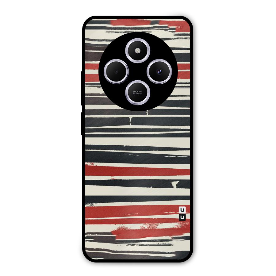 Messy Vintage Stripes Metal Back Case for Poco C75 5G