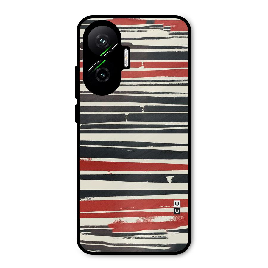 Messy Vintage Stripes Metal Back Case for Poco F7