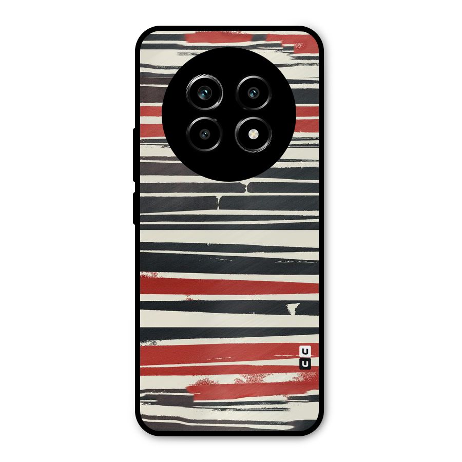 Messy Vintage Stripes Metal Back Case for Realme 13 Pro