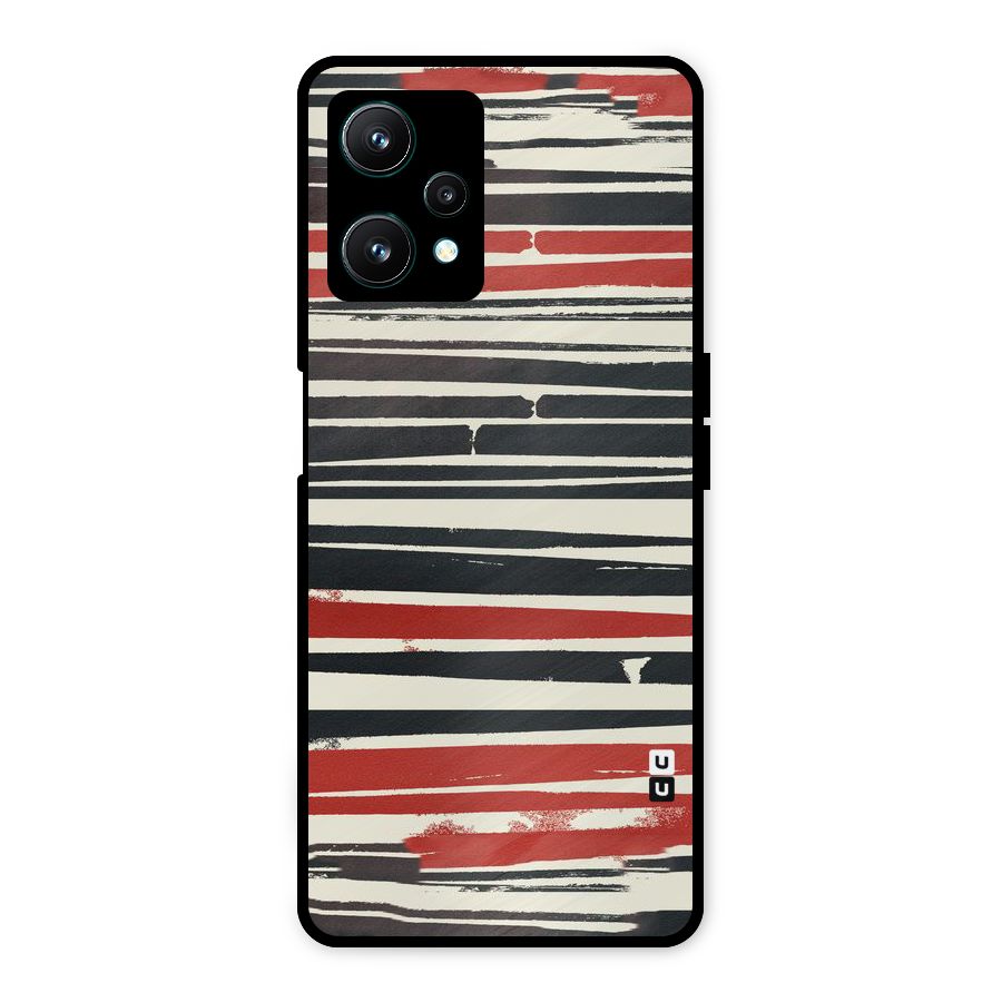 Messy Vintage Stripes Metal Back Case for Realme 9 Pro 5G