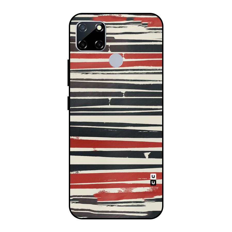 Messy Vintage Stripes Metal Back Case for Realme Narzo 20