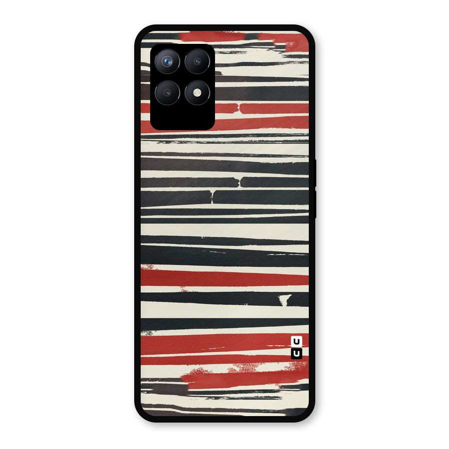 Messy Vintage Stripes Metal Back Case for Realme Narzo 50