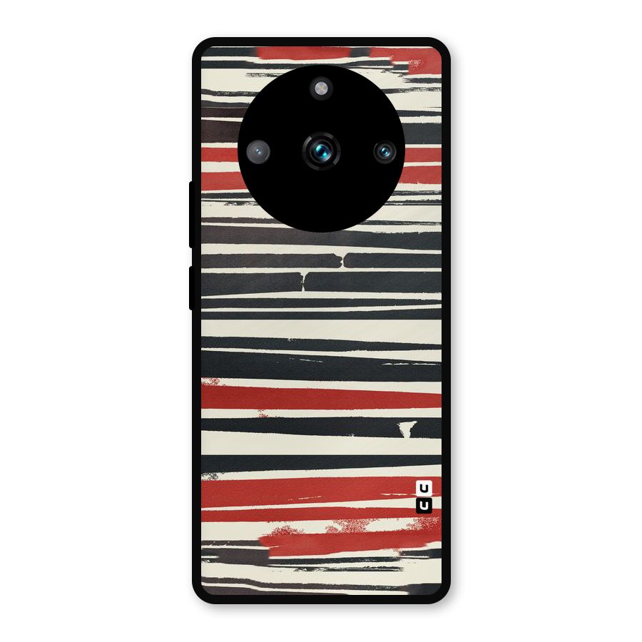 Messy Vintage Stripes Metal Back Case for Realme Narzo 60 Pro