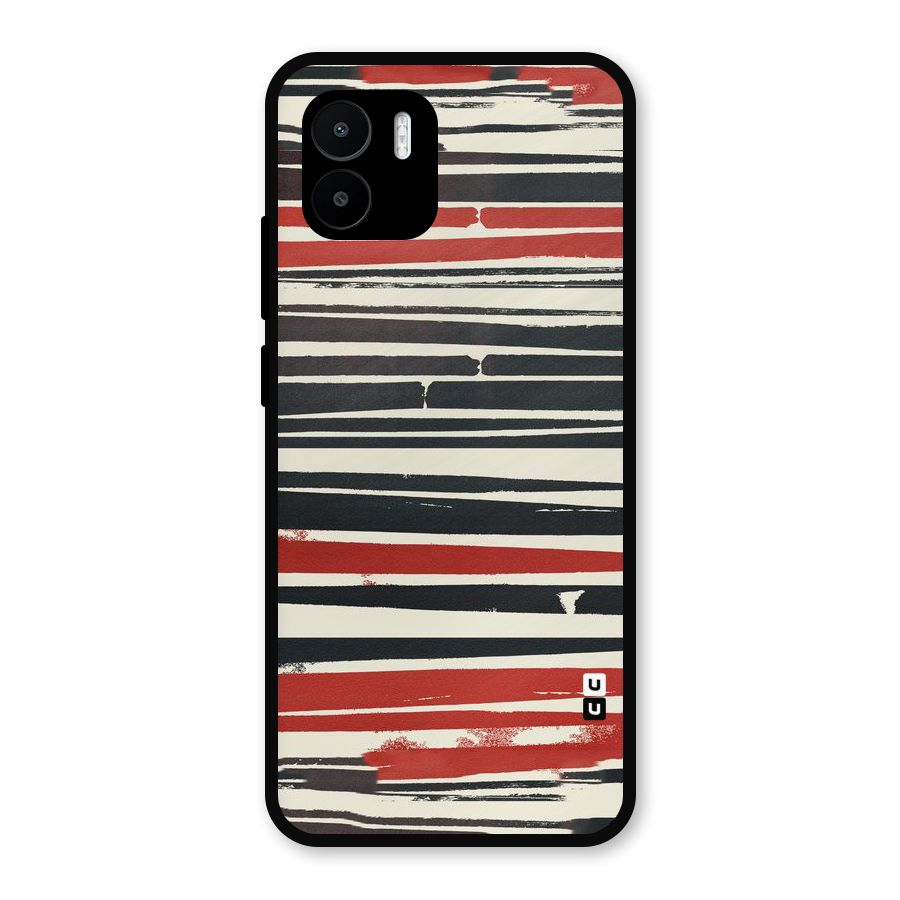 Messy Vintage Stripes Metal Back Case for Redmi A2